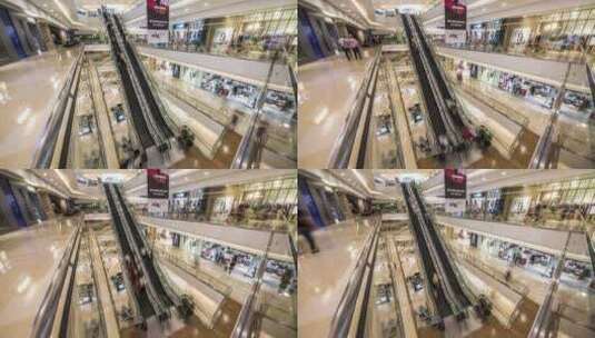 广西南宁万象城超市人流延时高清在线视频素材下载