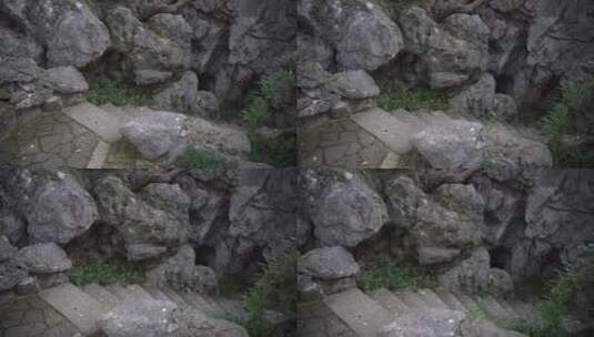 杭州吴山景区瑞石山摩崖石刻群高清在线视频素材下载