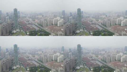 上海南京西路商区高楼大厦4K航拍高清在线视频素材下载