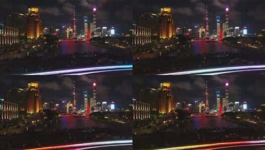 上海外滩陆家嘴黄浦江苏州河外白渡桥邮政高清在线视频素材下载