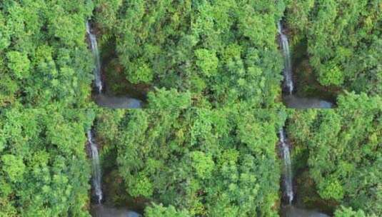 航拍瀑布中景右环绕2高清在线视频素材下载