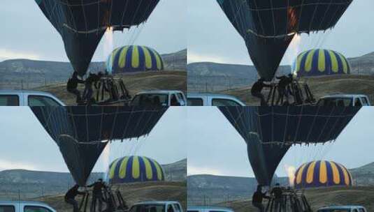 准备升空的热气球高清在线视频素材下载