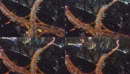 繁华上海浦西夜景高清在线视频素材下载