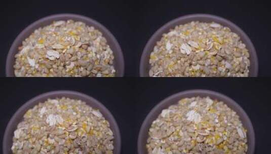 小米棒茬地瓜粥营养粥粗粮粥杂粮粥食材高清在线视频素材下载