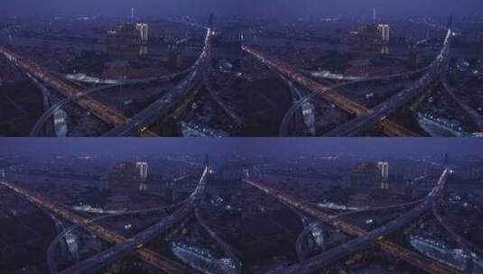 广东省广州市市中心城市夜景航拍高清在线视频素材下载