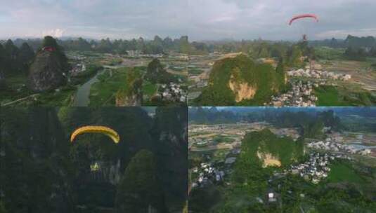 滑翔伞运动高清在线视频素材下载