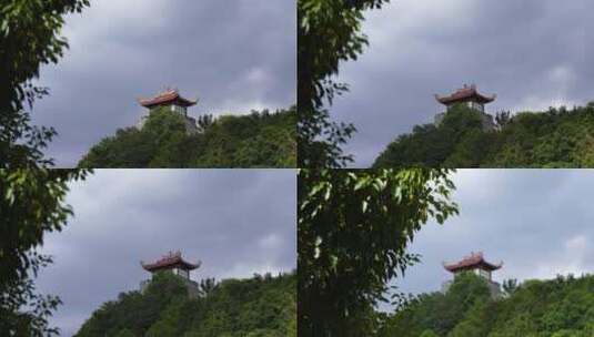 泉州仙公山地藏王菩萨殿地藏殿山顶阁楼风景高清在线视频素材下载