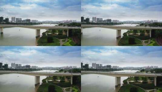 南宁的大桥航拍高清在线视频素材下载