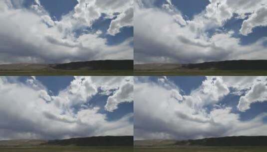 山丘上移动的云高清在线视频素材下载