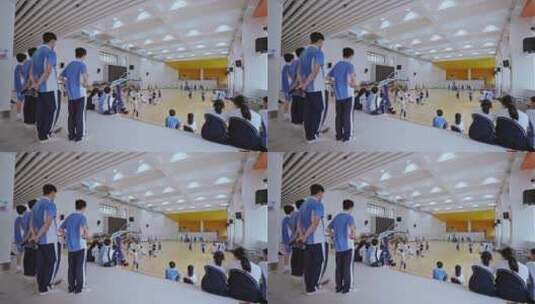 深圳高中艺术学校篮球场视频高清在线视频素材下载