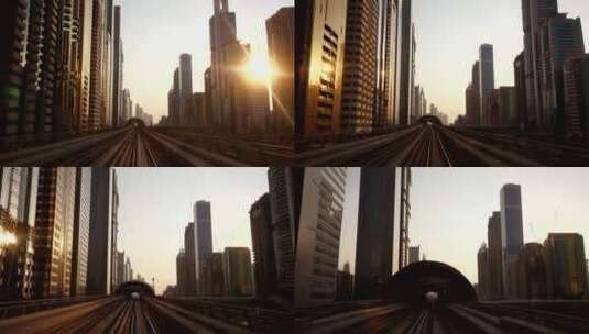 迪拜城市风光延时摄影高清在线视频素材下载
