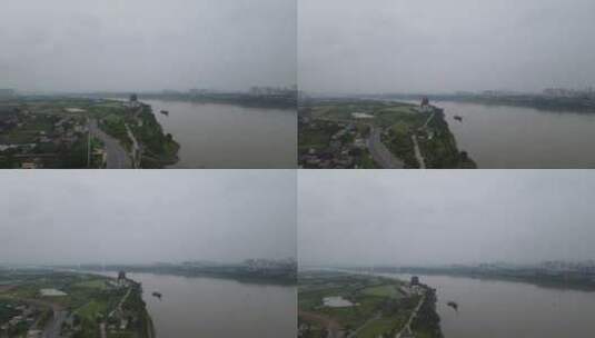 湖南湘潭城市风光航拍高清在线视频素材下载