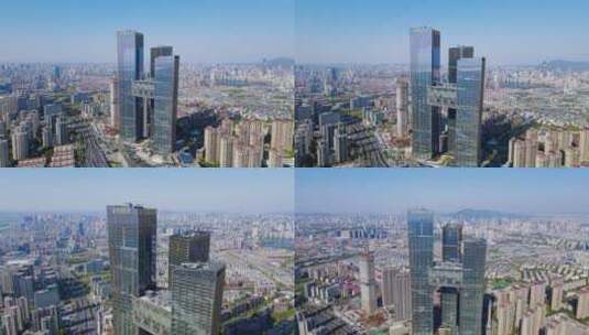 南京地标河西金鹰世界合集高清在线视频素材下载