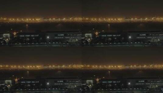 4k虹桥机场飞机起飞延时高清在线视频素材下载