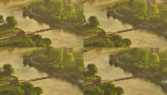 老城墙浮桥3高清在线视频素材下载
