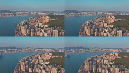 航拍香港东区海景高清在线视频素材下载