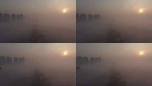 太阳升起的阴霾高清在线视频素材下载