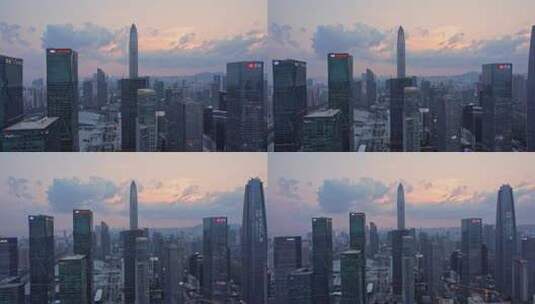 城市日落剪影高清在线视频素材下载