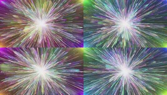 绚丽彩色粒子光线条纹绽放七彩粒子线条背景高清在线视频素材下载