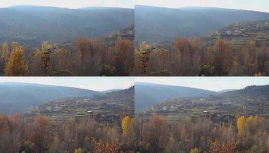 秋天可爱的小村庄高清在线视频素材下载