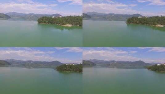 原创拍摄德清县对河口水库航拍青山绿水高清在线视频素材下载