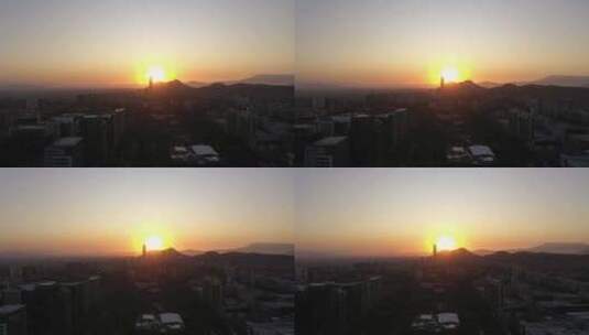 城市的日落高清在线视频素材下载