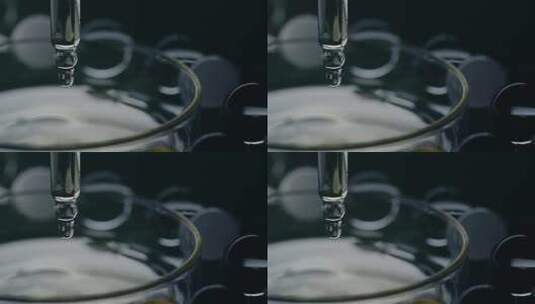 实验器皿 滴水精华液 实验室4k高清在线视频素材下载