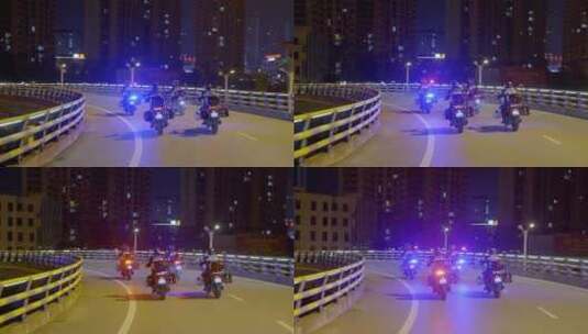 骑警城市巡逻高清在线视频素材下载