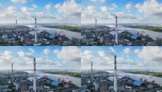 上海市闵行区工业环境航拍风光高清在线视频素材下载
