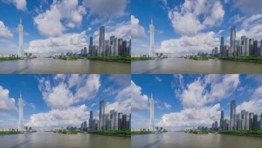 8K实拍广州珠江新城延时高清在线视频素材下载