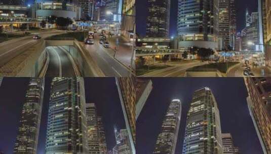 香港金融中心从上往下摇视频4K60P高清在线视频素材下载