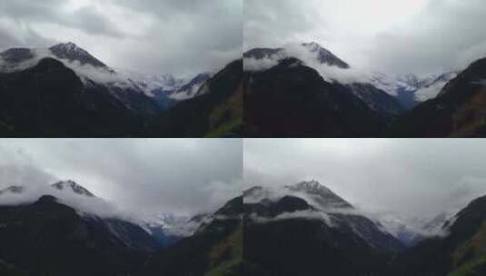 云飘过阿尔卑斯山高清在线视频素材下载