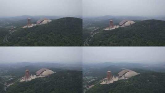 江苏南京牛首山景区航拍高清在线视频素材下载