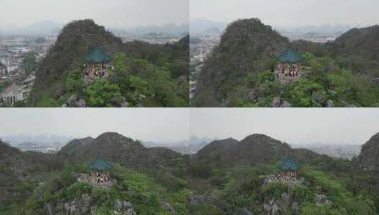 广西桂林七星景区4A景区航拍高清在线视频素材下载