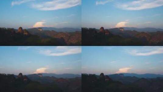 山峰日出延时阳光云朵武夷山自然风光风景高清在线视频素材下载