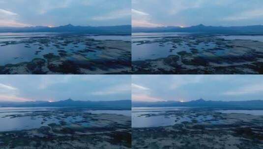 内蒙古乌海市乌海湖日出朝霞景观高清在线视频素材下载