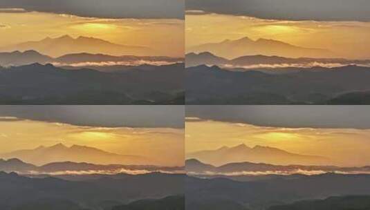 太阳升起 金色云海 日出东方云海翻腾高清在线视频素材下载