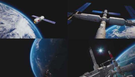 中国空间站 天宫一号 探月高清在线视频素材下载