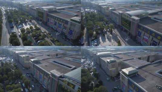武汉黄陂汉口北国际商贸中心城航拍高清在线视频素材下载