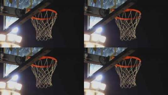 篮球进球得分入框特写高清在线视频素材下载