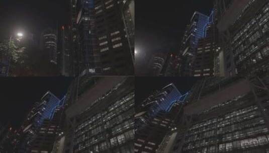 香港建筑夜景高清在线视频素材下载