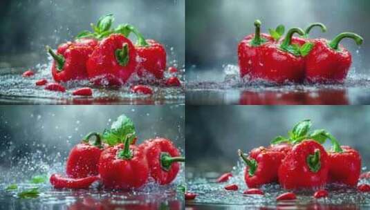 红色辣椒蔬菜水果食品广告宣传片素材高清在线视频素材下载