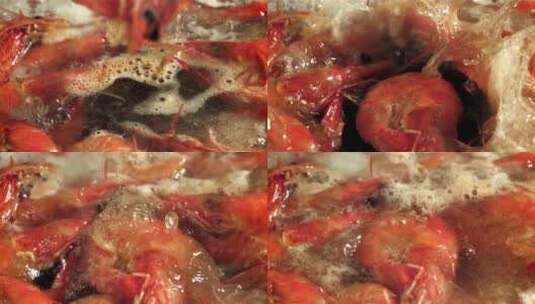 虾 海鲜 海虾  大虾高清在线视频素材下载