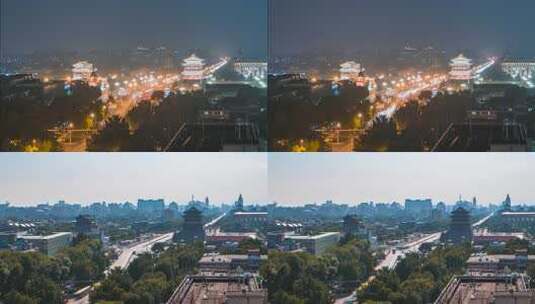 北京正阳门前门大街前门日夜景高清在线视频素材下载