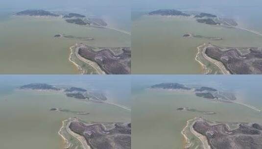 上饶市鄱阳县长山岛鄱阳湖湿地航拍自然风光高清在线视频素材下载