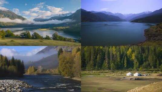 喀纳斯 阿勒泰 新疆文旅宣传片高清在线视频素材下载