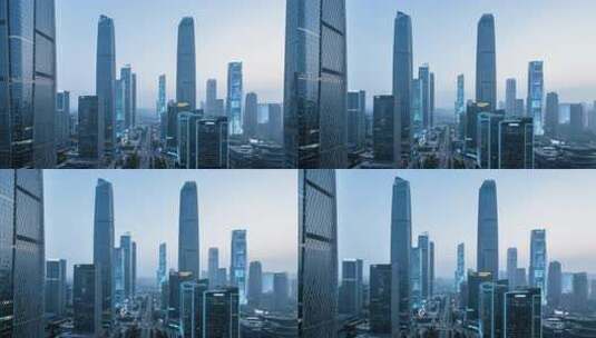 现代都市高楼建筑群景观高清在线视频素材下载
