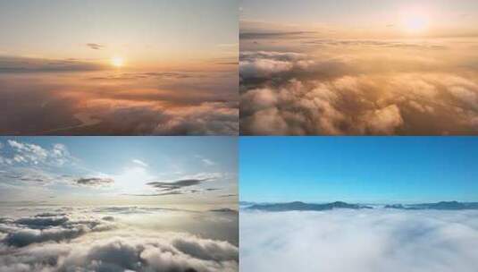 云海日出云层延时合集云层之上大气震撼开场高清在线视频素材下载
