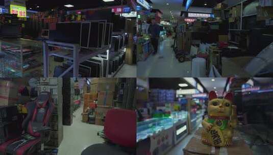 三好街数码商厦电脑卖场现状高清在线视频素材下载