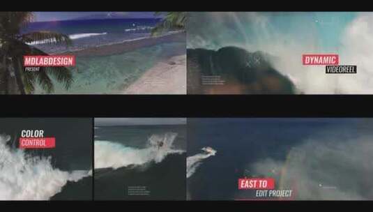 动感冲浪运动宣传片AE模板高清AE视频素材下载